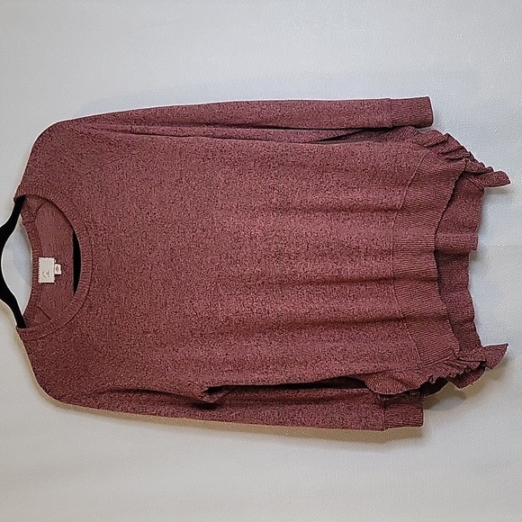 Anthropologie Sweater with Ruffled slits Oversized Postmark Fits Medium, Tag XS - Picture 8 of 8